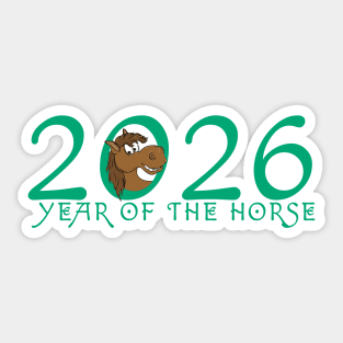 Cartoon 2026 Chinese New Year of Horse Sticker